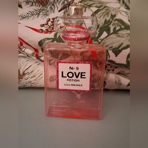 Love Potion No. 9 Eau Premier - Pink Glass Christmas Tree Ornament NWT